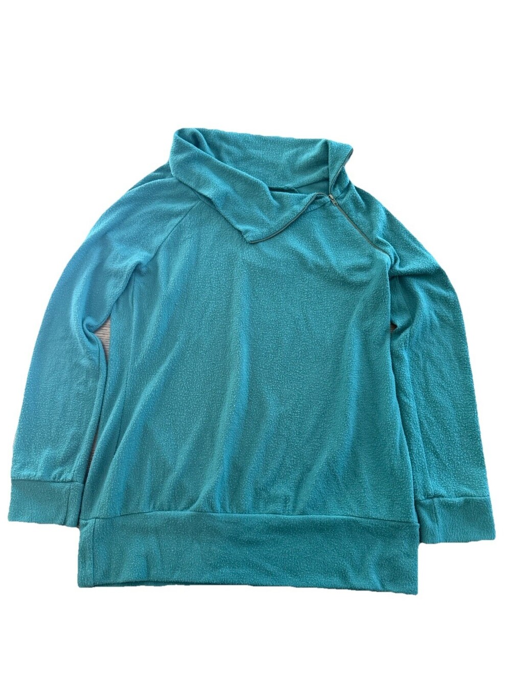 Fervour Modcloth Medium Long Sleeved Stay Inn Asymmetrical  Zipper Tunic